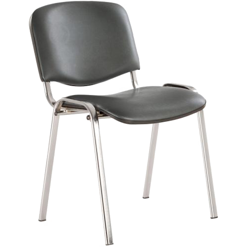 Стілець офісний NOWY STYL (ISO-17 CHROME V-2) екошкіра, хромований, 500мм